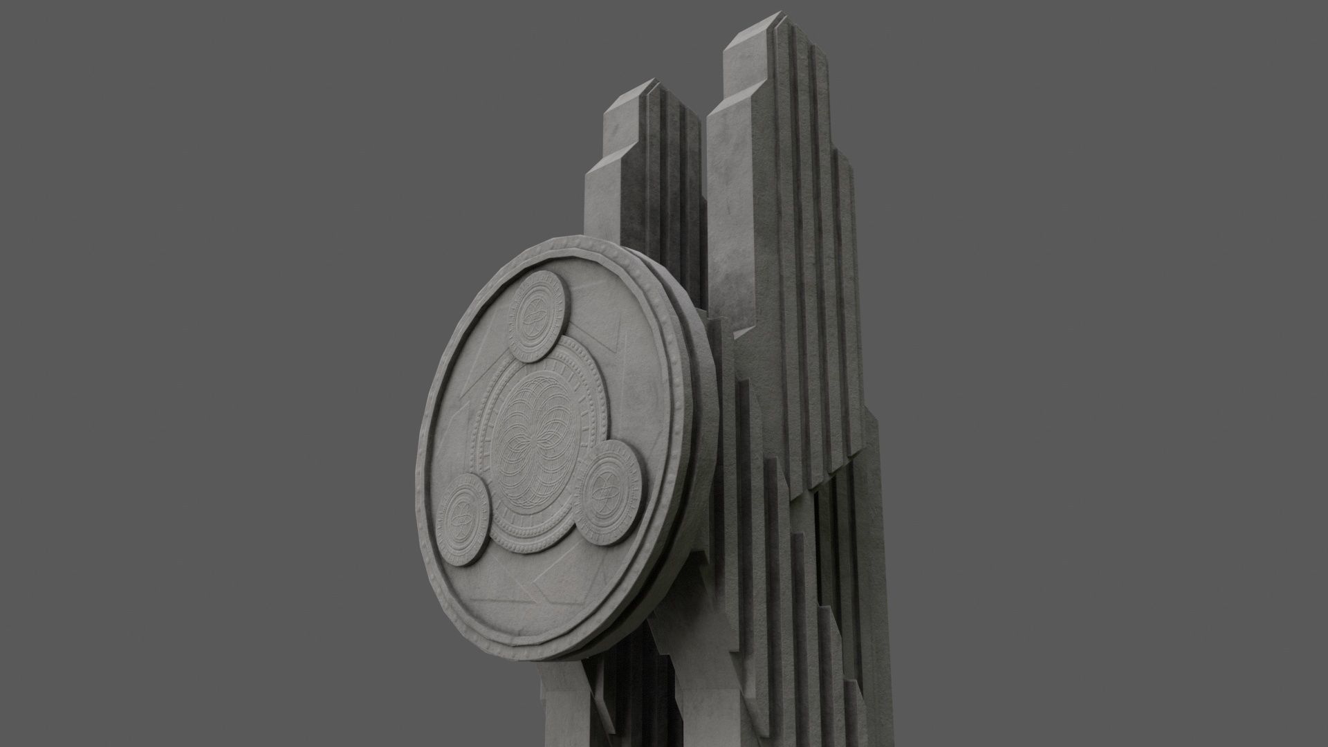 PBR Modern Monument and Memorial B Low-poly 3D model_15