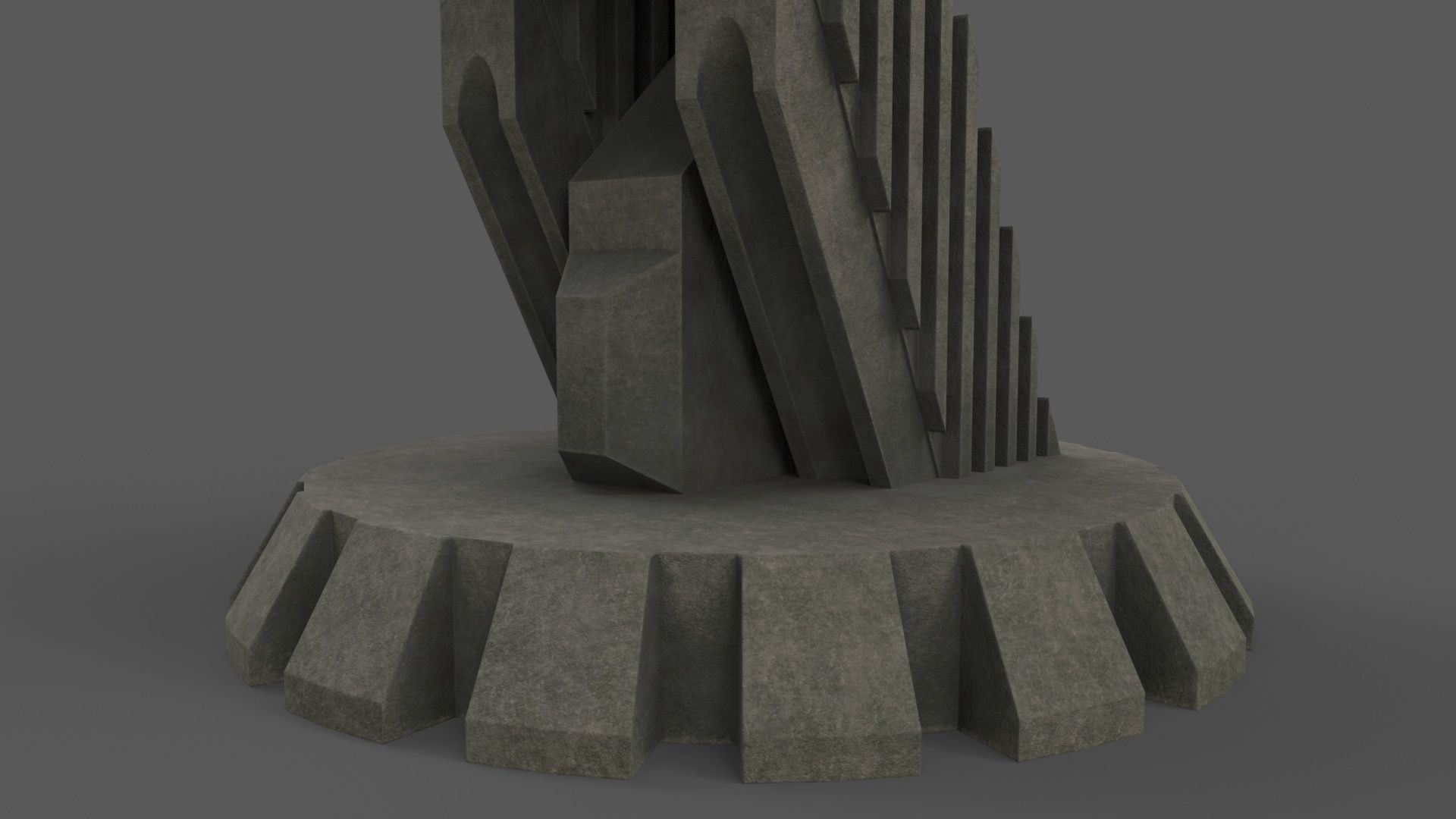 PBR Modern Monument and Memorial B Low-poly 3D model_29