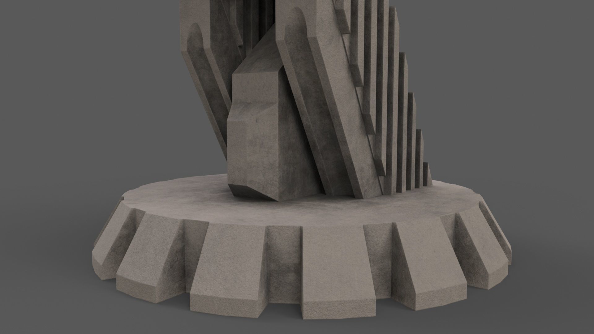 PBR Modern Monument and Memorial B Low-poly 3D model_25