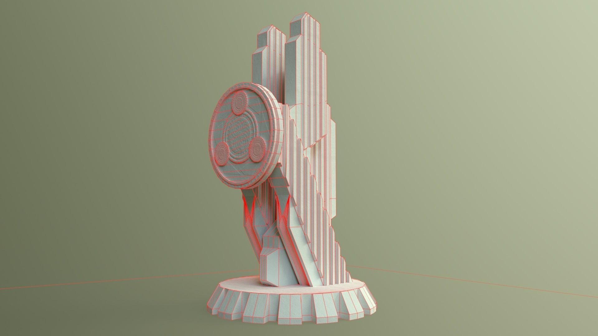 PBR Modern Monument and Memorial B Low-poly 3D model_48