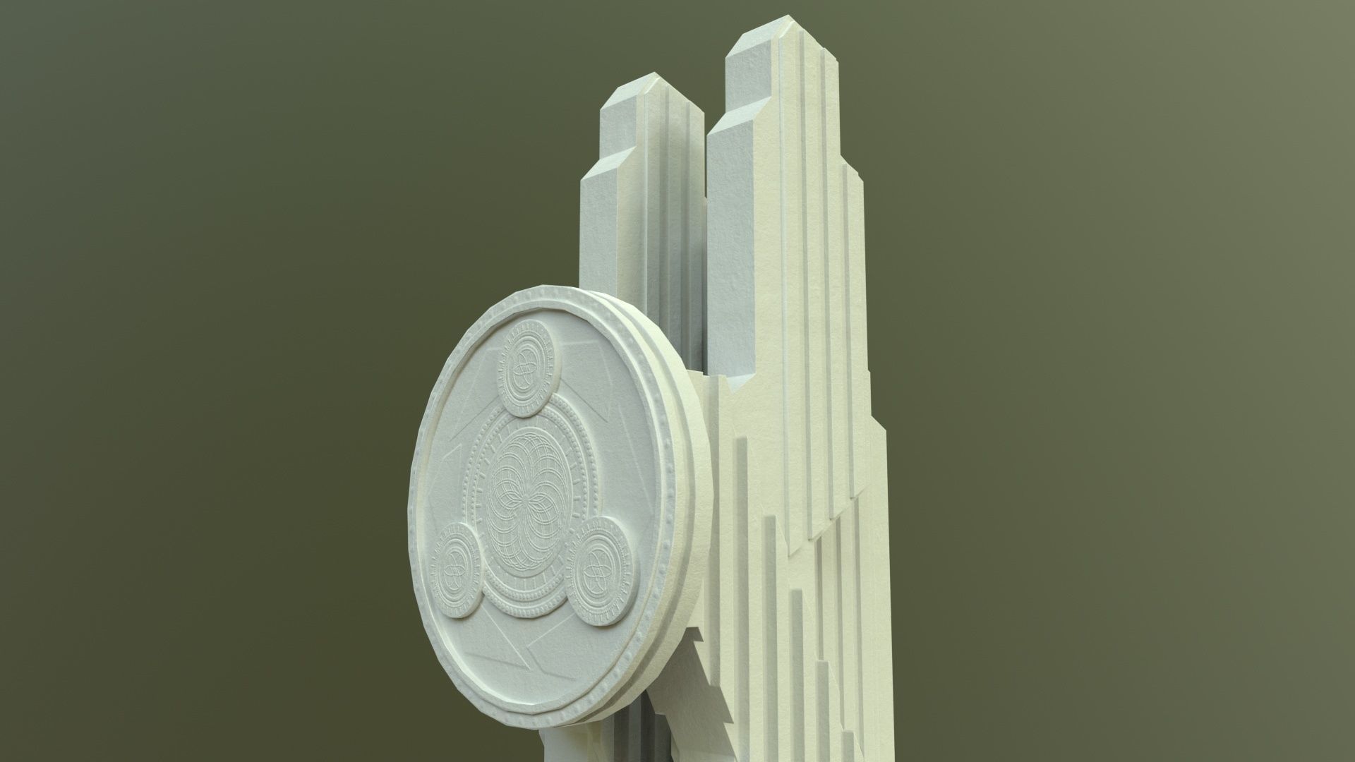 PBR Modern Monument and Memorial B Low-poly 3D model_44