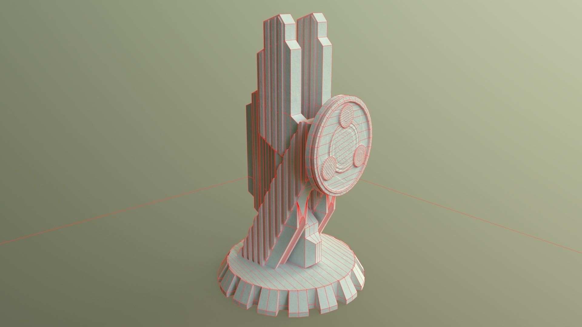 PBR Modern Monument and Memorial B Low-poly 3D model_50
