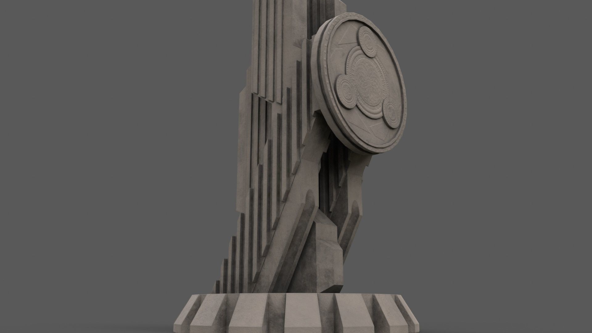 PBR Modern Monument and Memorial B Low-poly 3D model_31