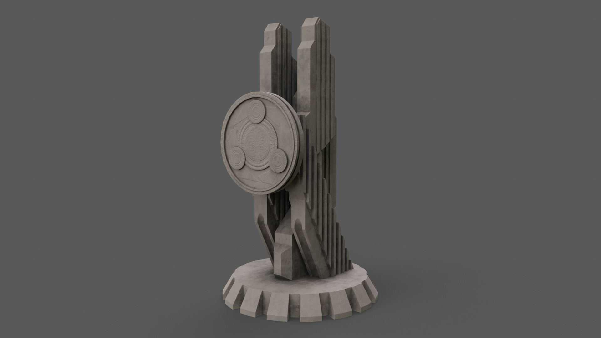 PBR Modern Monument and Memorial B Low-poly 3D model_8