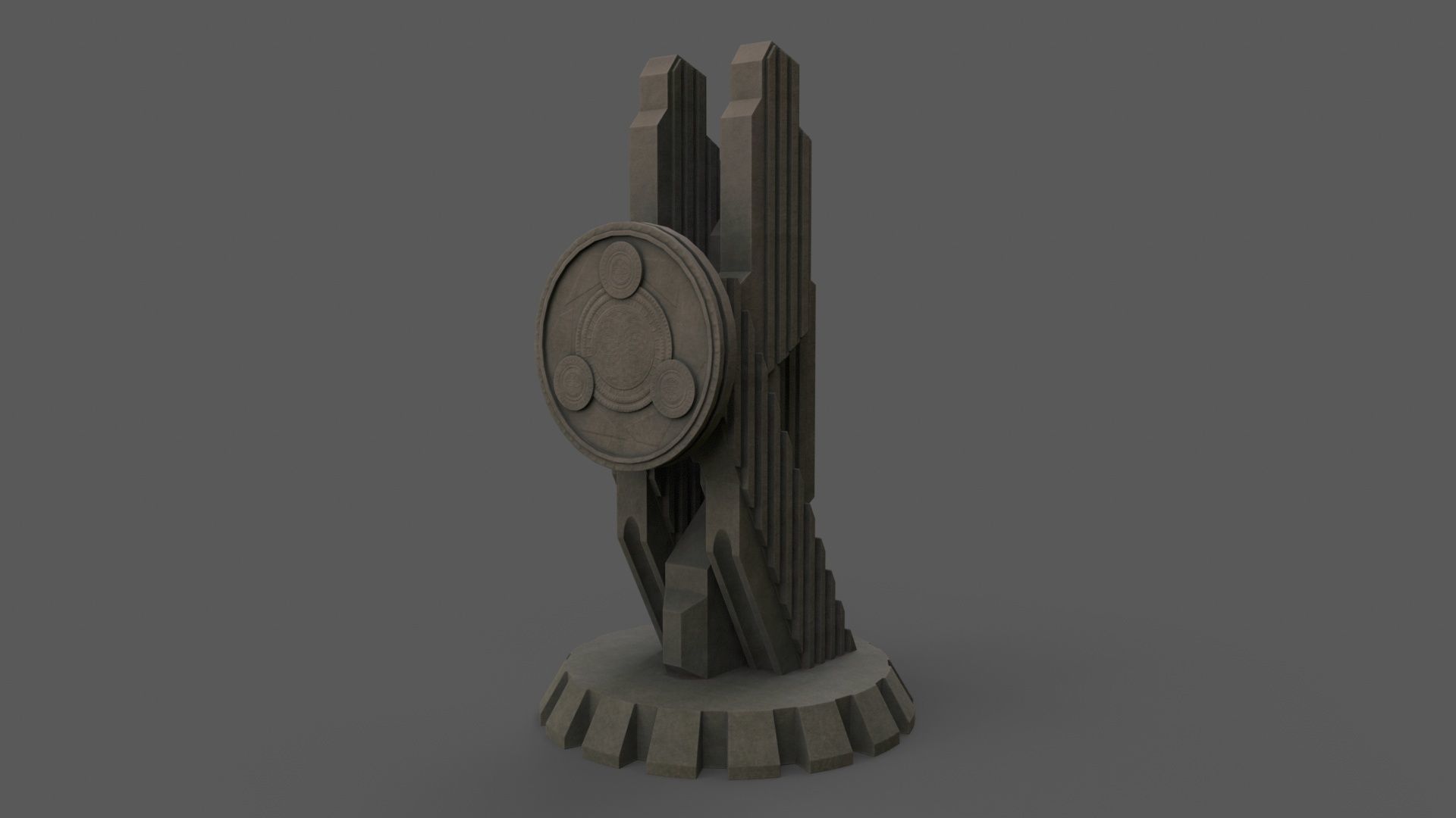 PBR Modern Monument and Memorial B Low-poly 3D model_12