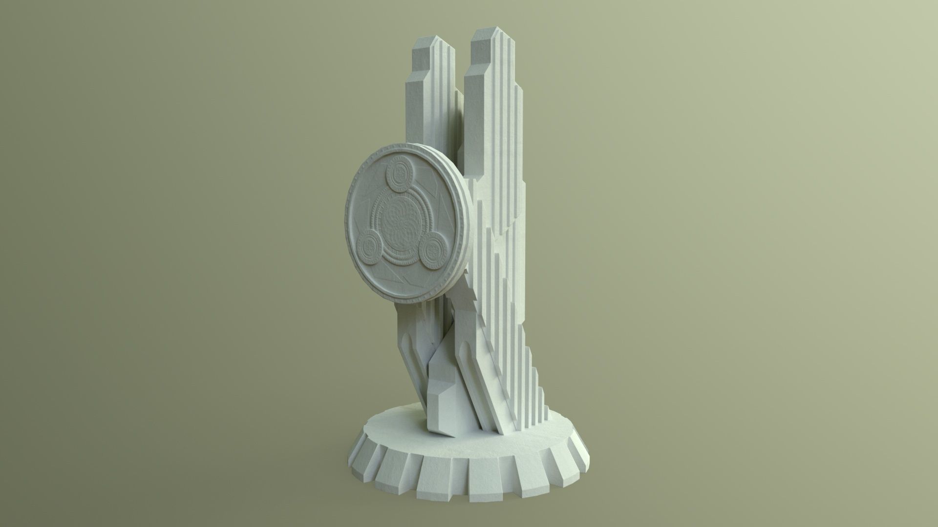 PBR Modern Monument and Memorial B Low-poly 3D model_42