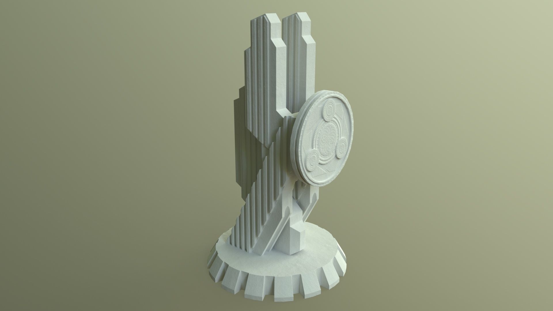 PBR Modern Monument and Memorial B Low-poly 3D model_45