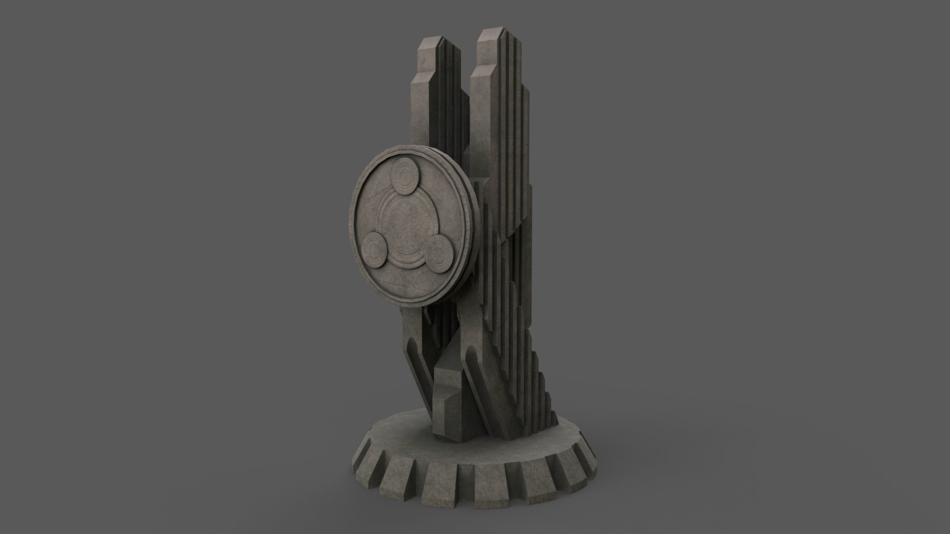 PBR Modern Monument and Memorial B Low-poly 3D model_11