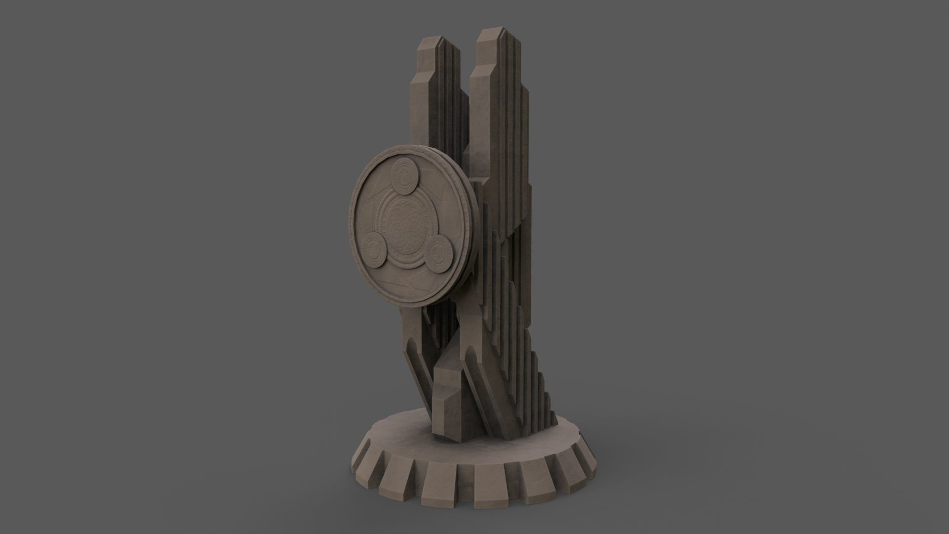 PBR Modern Monument and Memorial B Low-poly 3D model_7