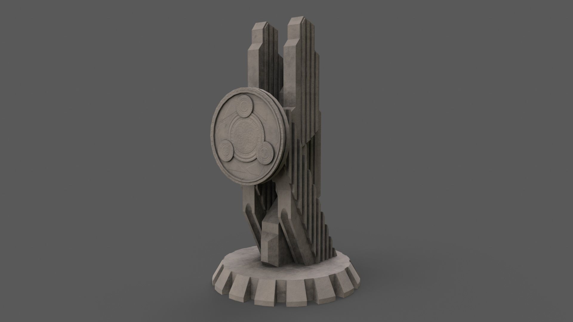 PBR Modern Monument and Memorial B Low-poly 3D model_6