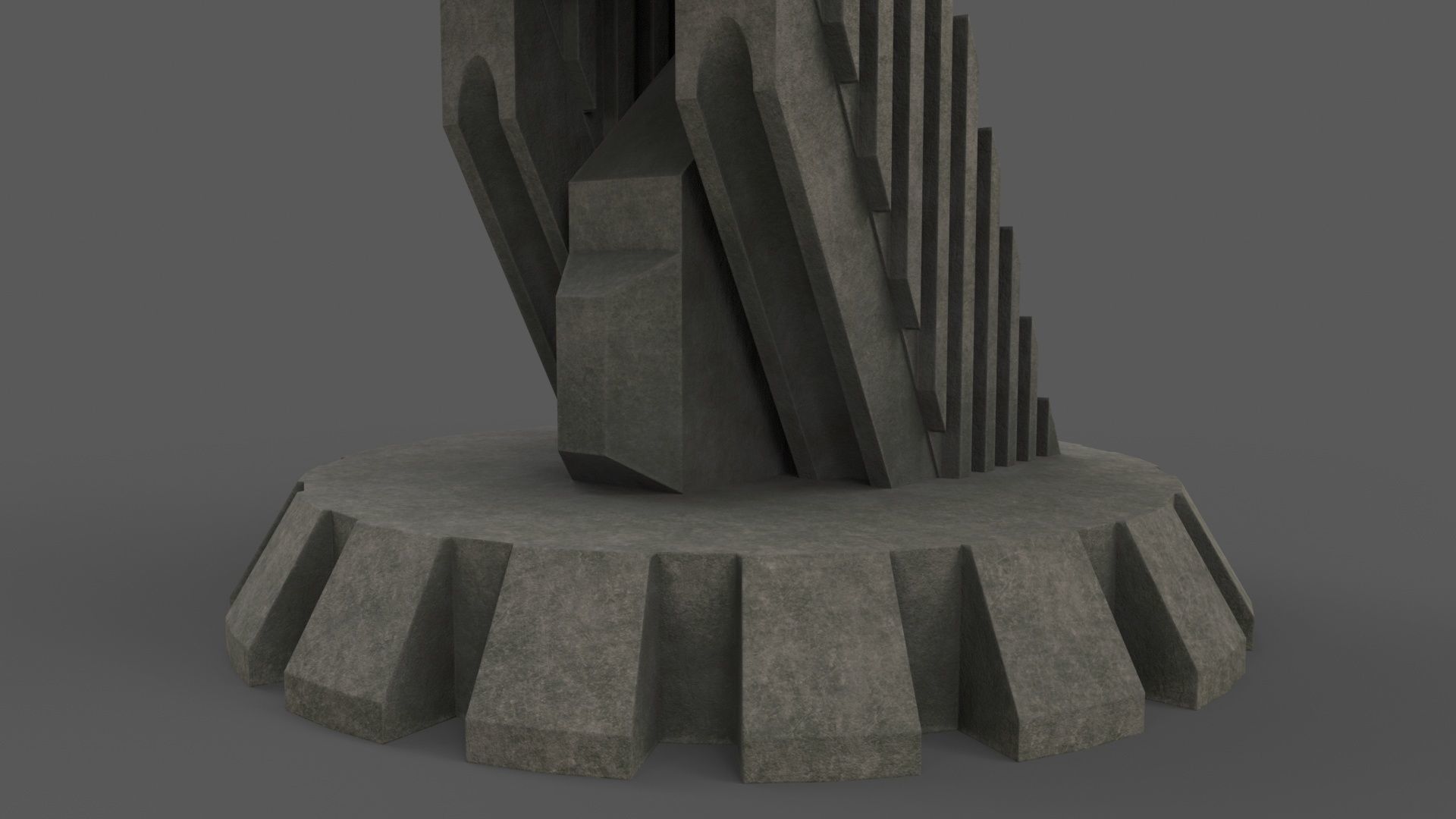 PBR Modern Monument and Memorial B Low-poly 3D model_27