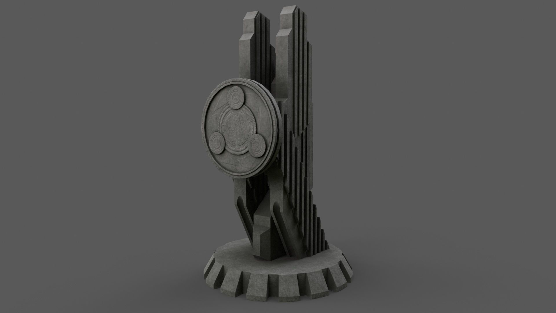 PBR Modern Monument and Memorial B Low-poly 3D model_4