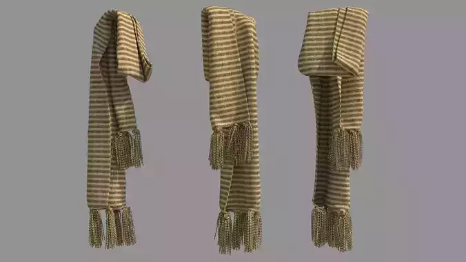 women man scarf  3D model