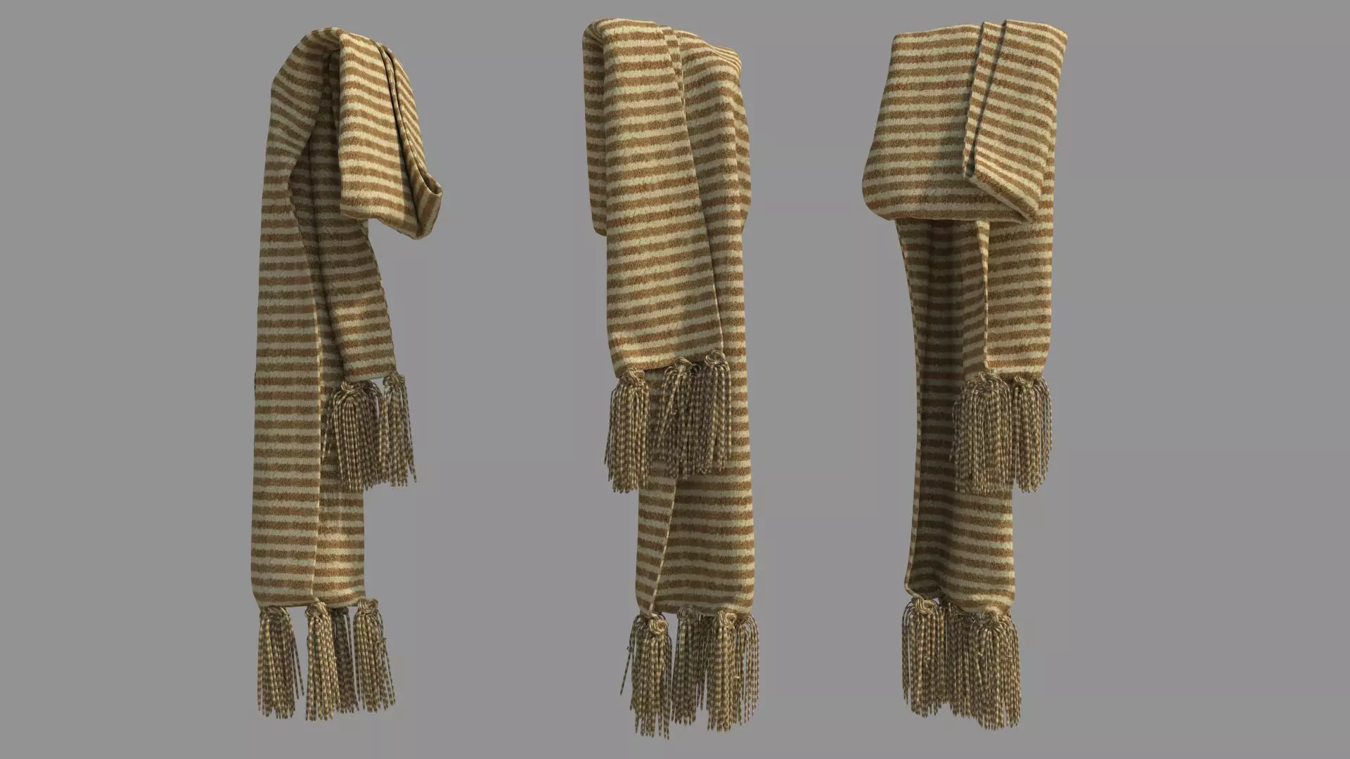 women man scarf 3D model