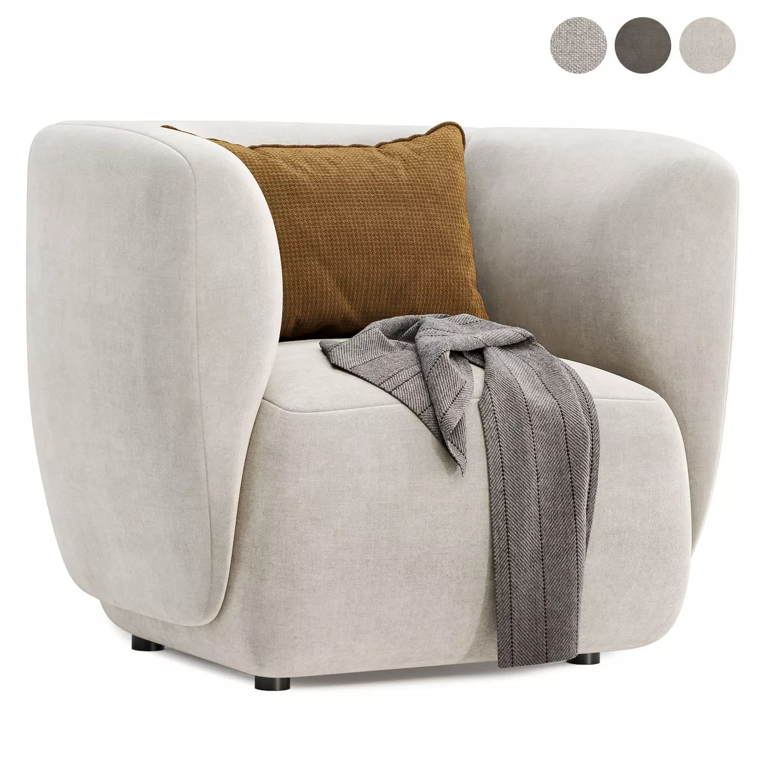 blossom arm chair 3D model