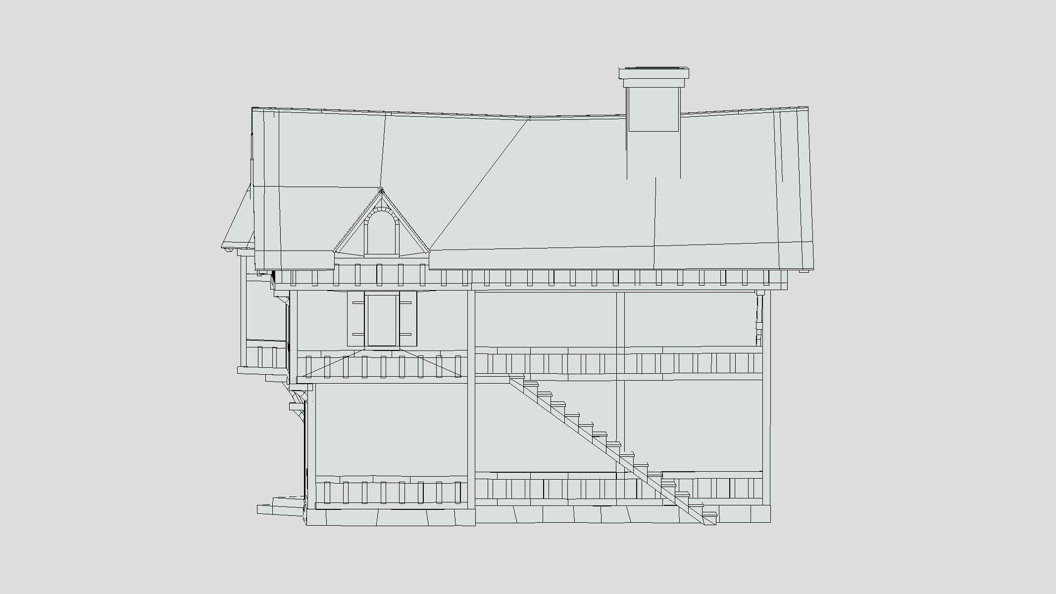 Medieval Building 01 Low Poly PBR Realistic Low-poly 3D model_3