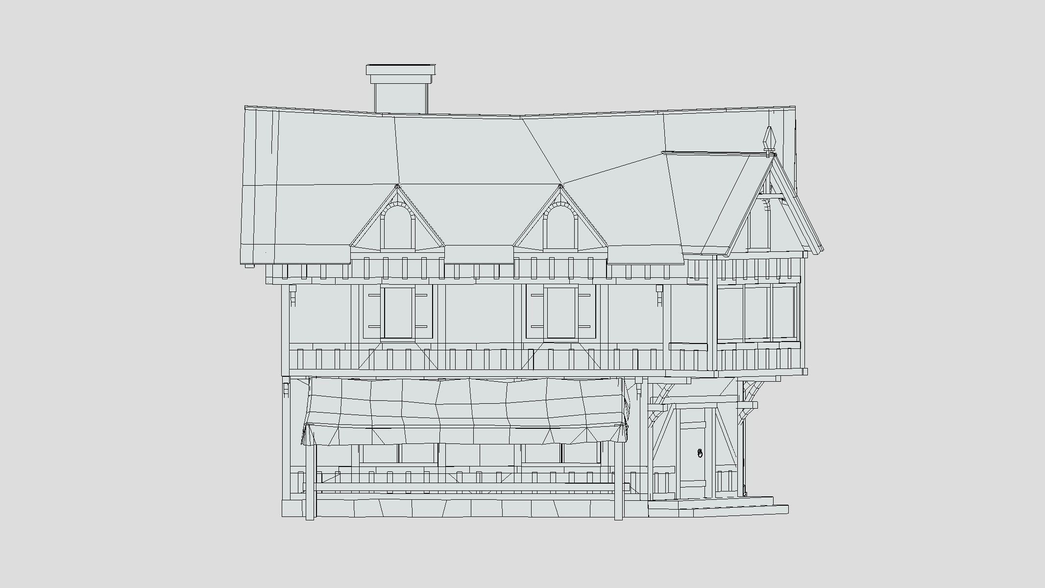 Medieval Building 01 Low Poly PBR Realistic Low-poly 3D model_13