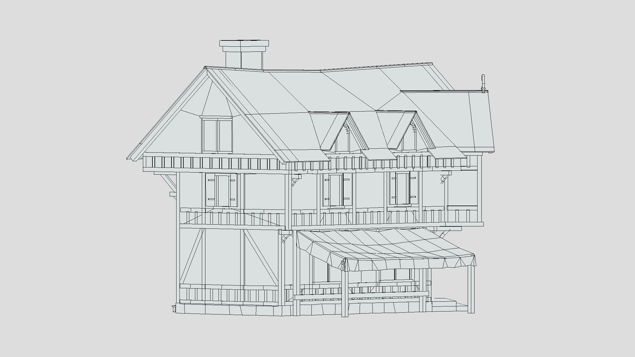 Medieval Building 01 Low Poly PBR Realistic Low-poly 3D model_15