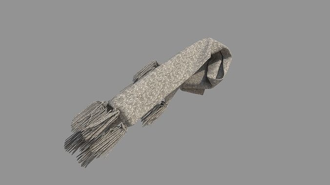women man scarf  3D model