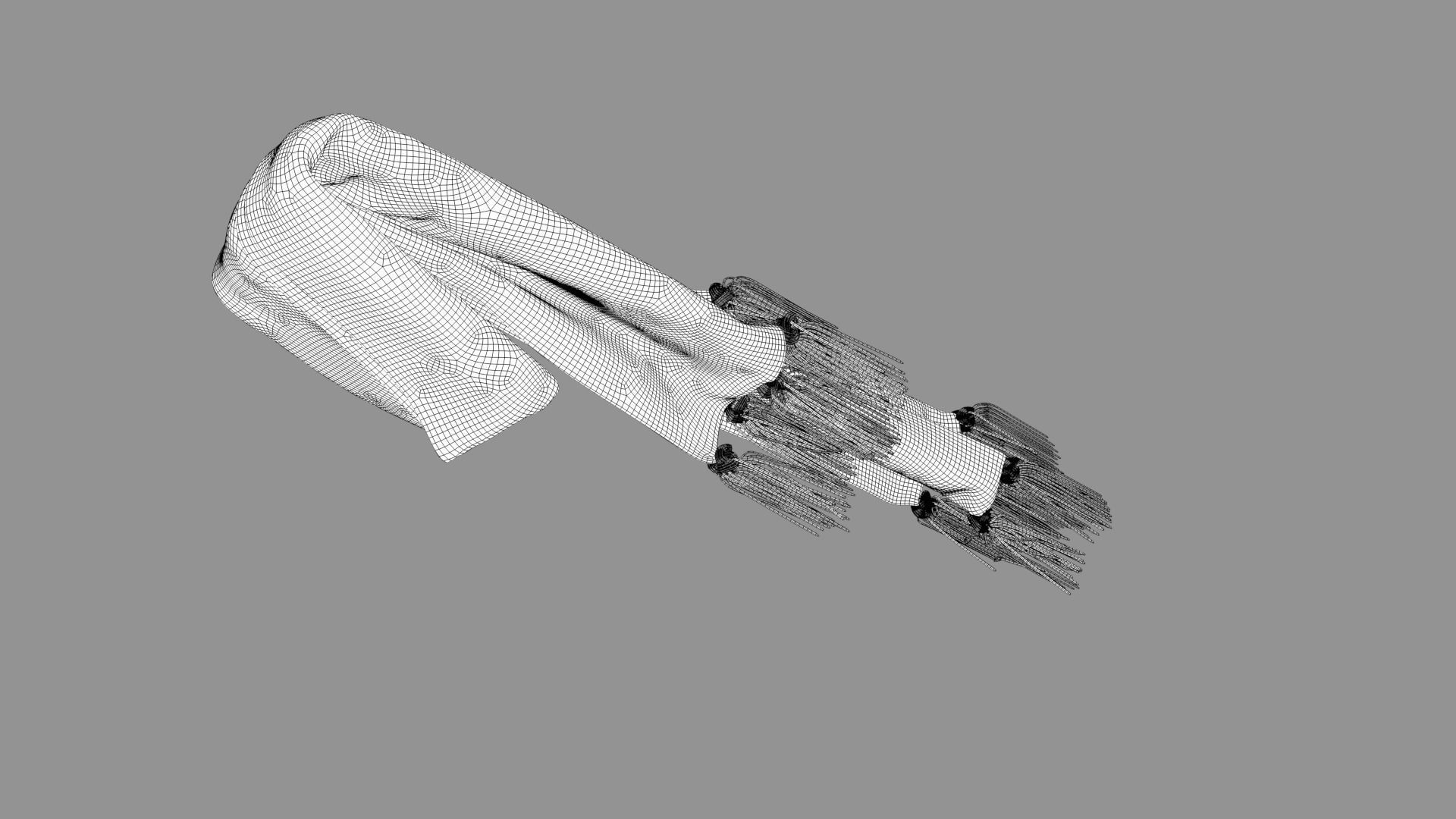 Female scarf  3D model_15