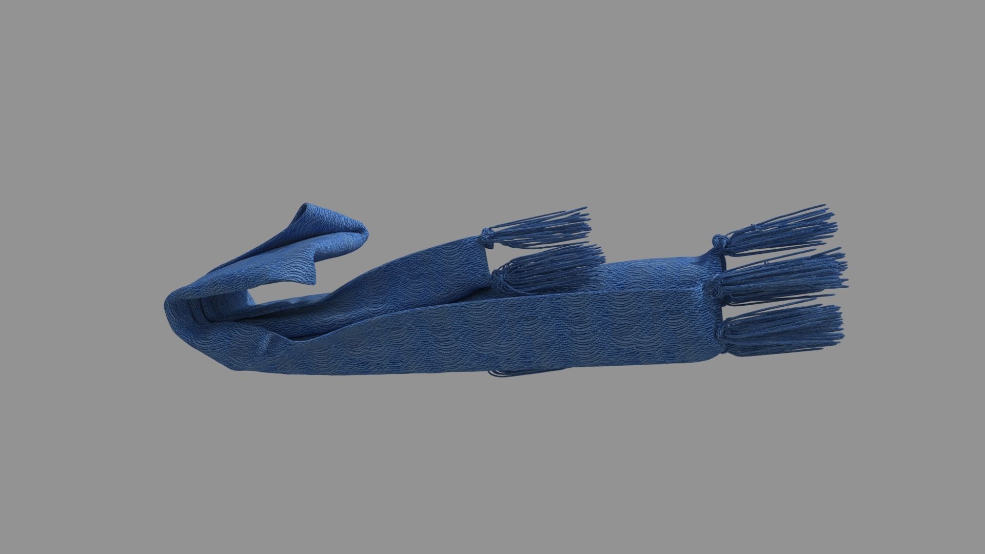 Female scarf  3D model_1