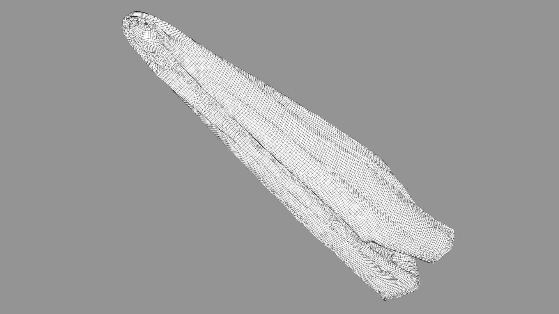 scarf cloth hanging 3D model_8