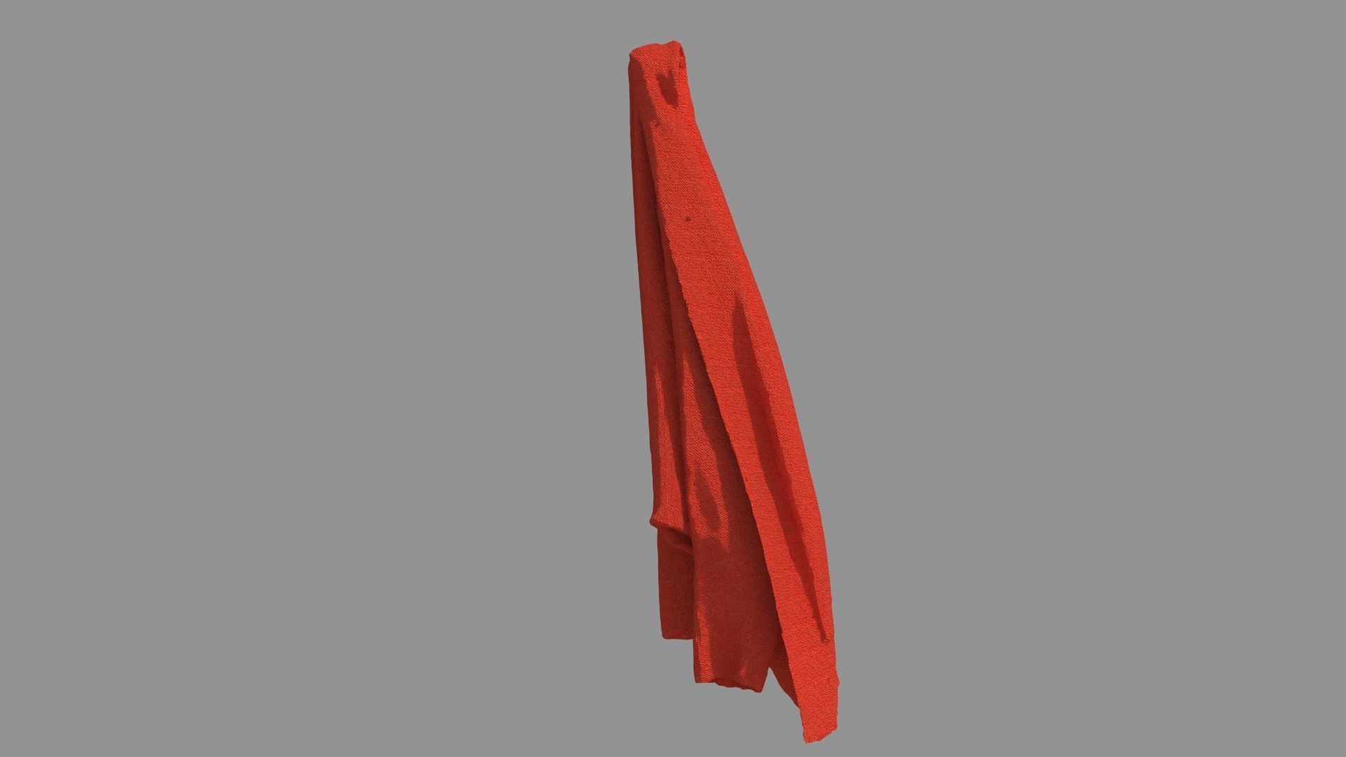 scarf cloth hanging 3D model_3