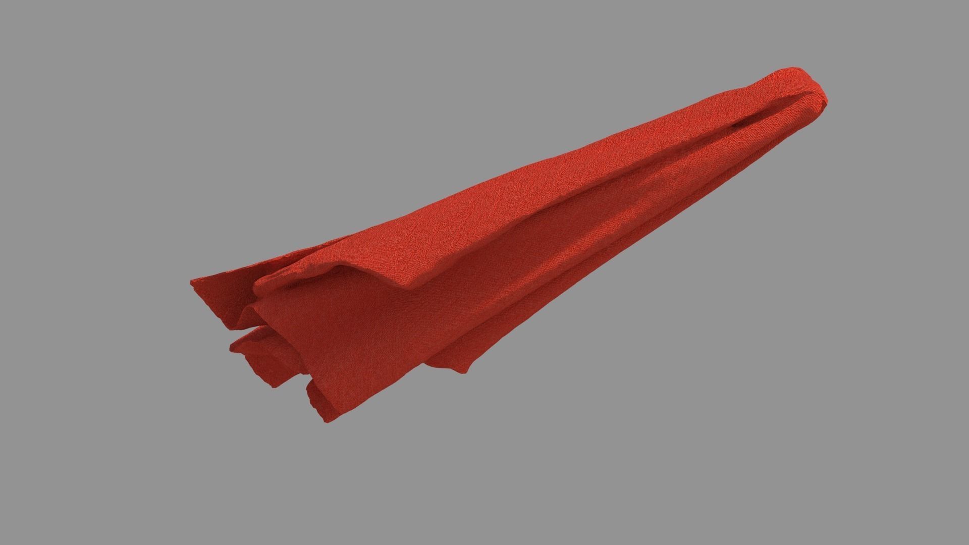 scarf cloth hanging 3D model_7