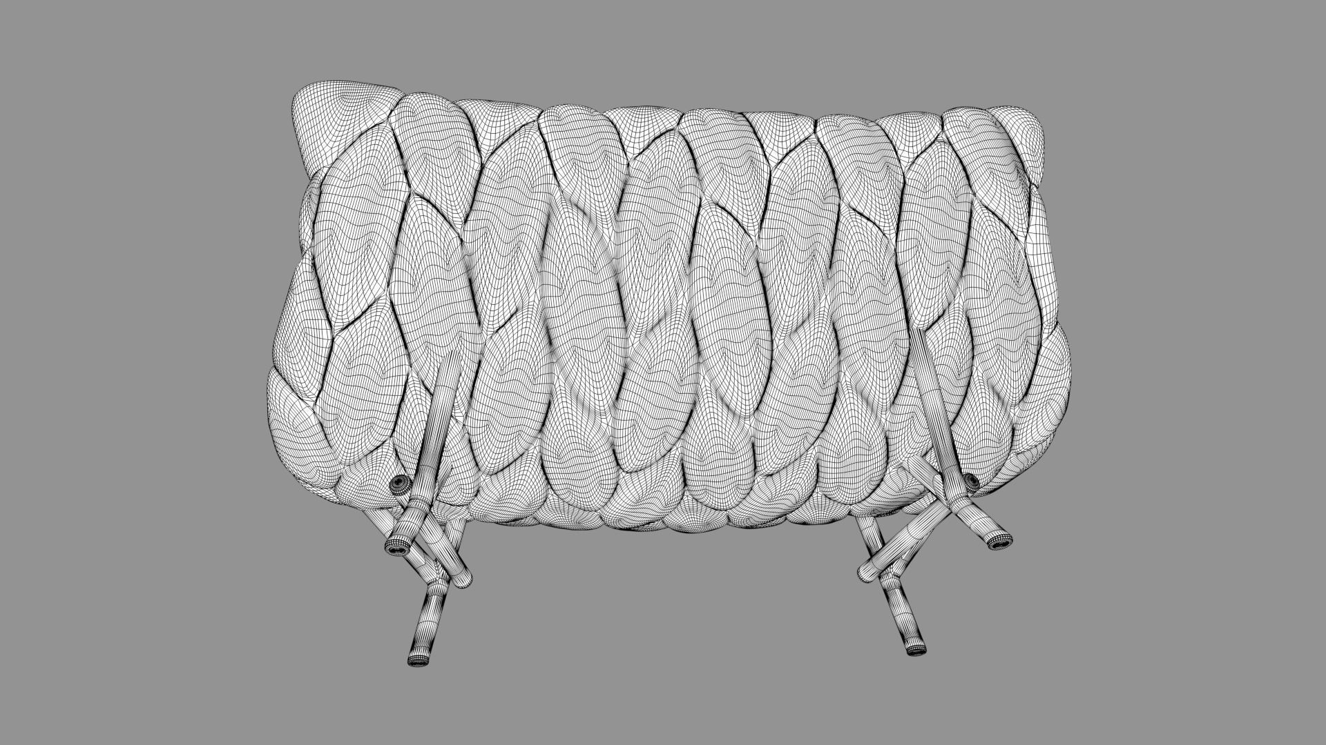 Double chair 3D model 3D model_9