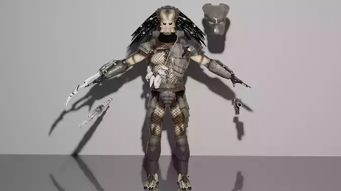 Predator character with claws