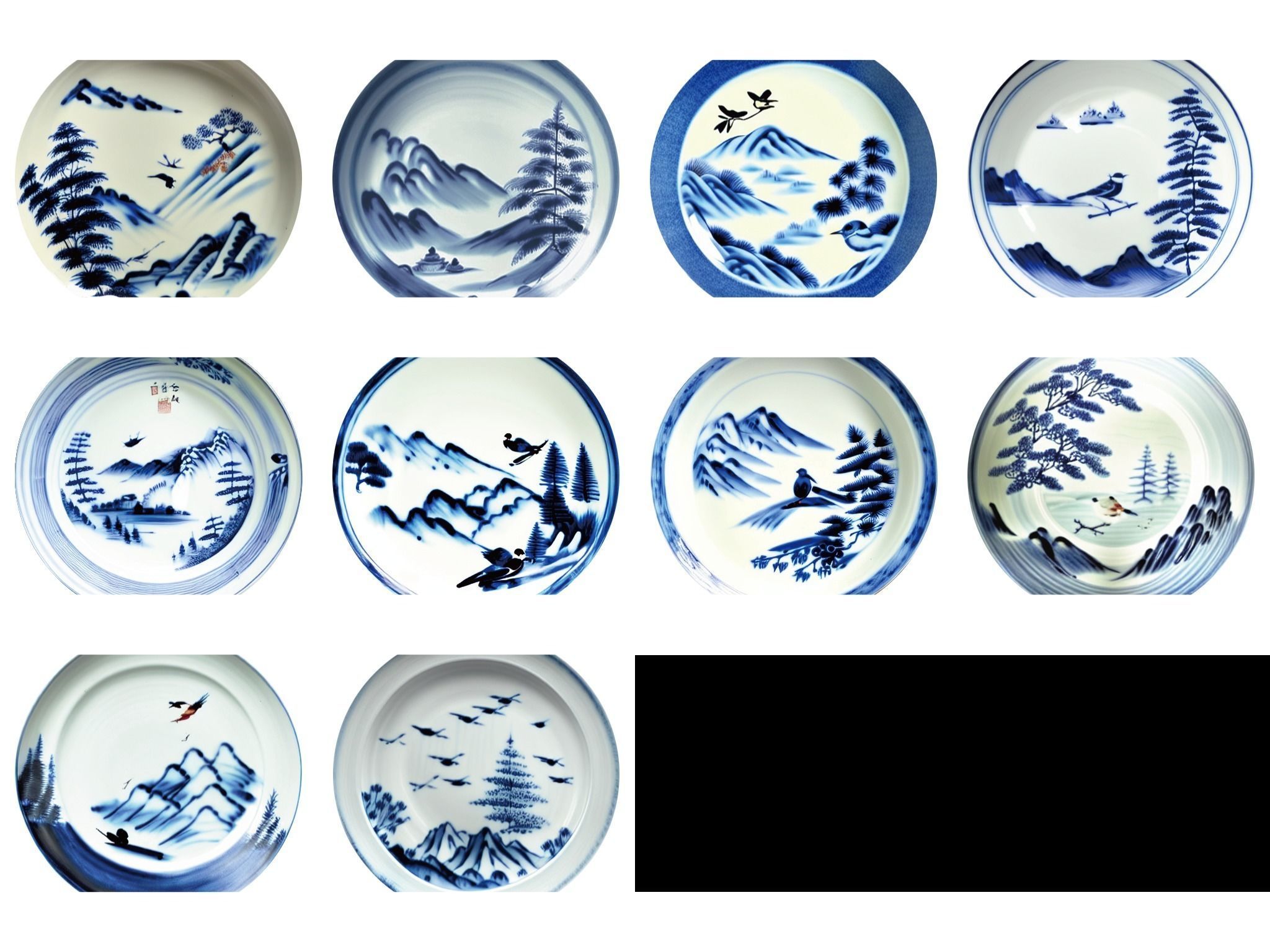 Plate-10 pattern set 3D model_9