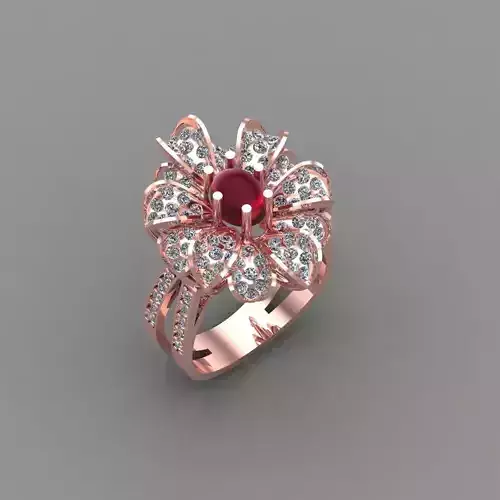 Diamond ring with color stone Jewellery For Women