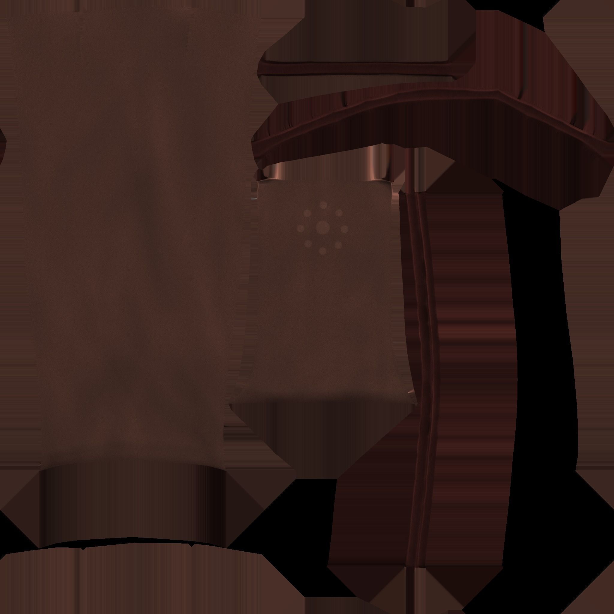 Men Medieval Apron Low-poly 3D model_9