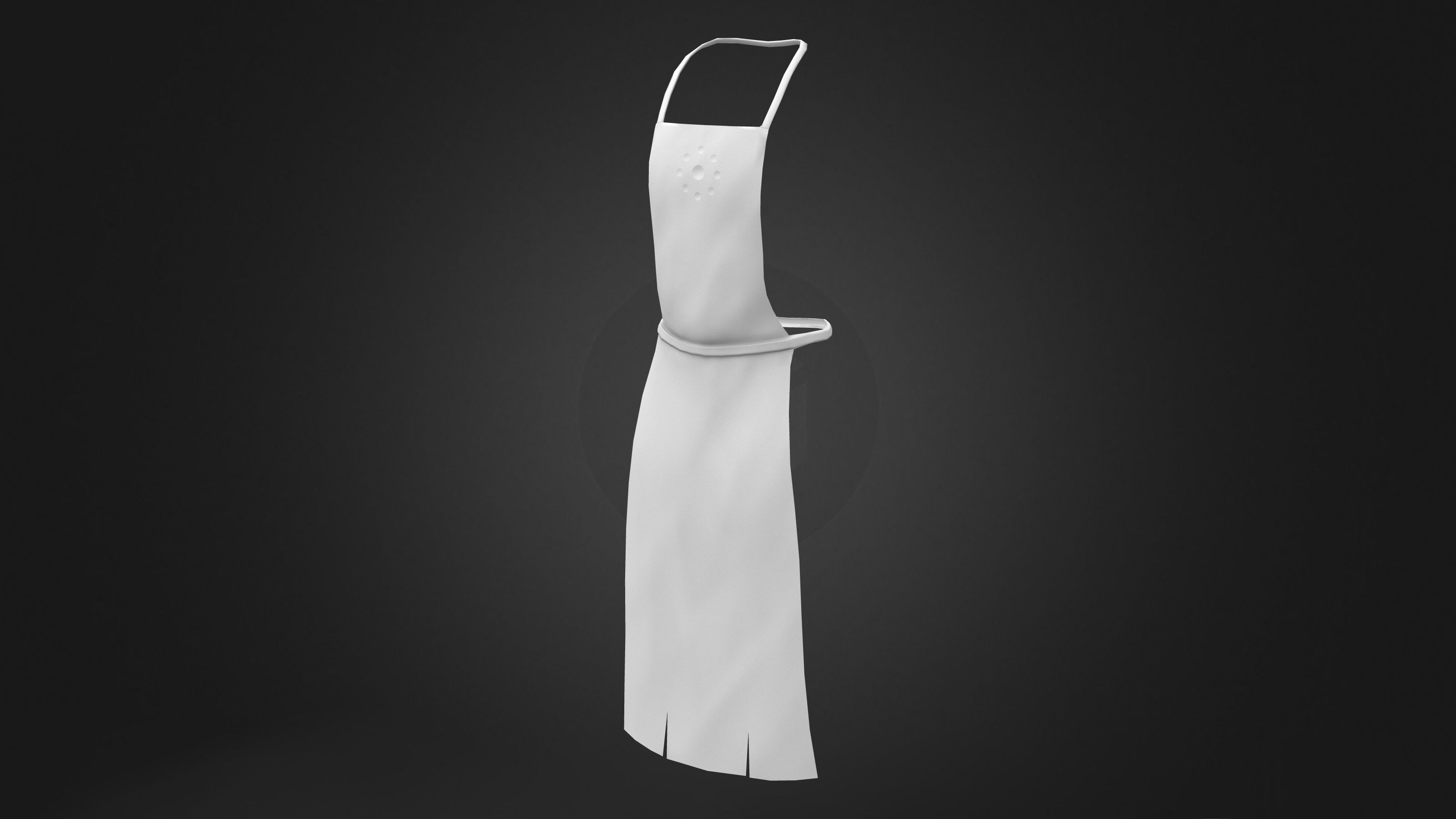 Men Medieval Apron Low-poly 3D model_8