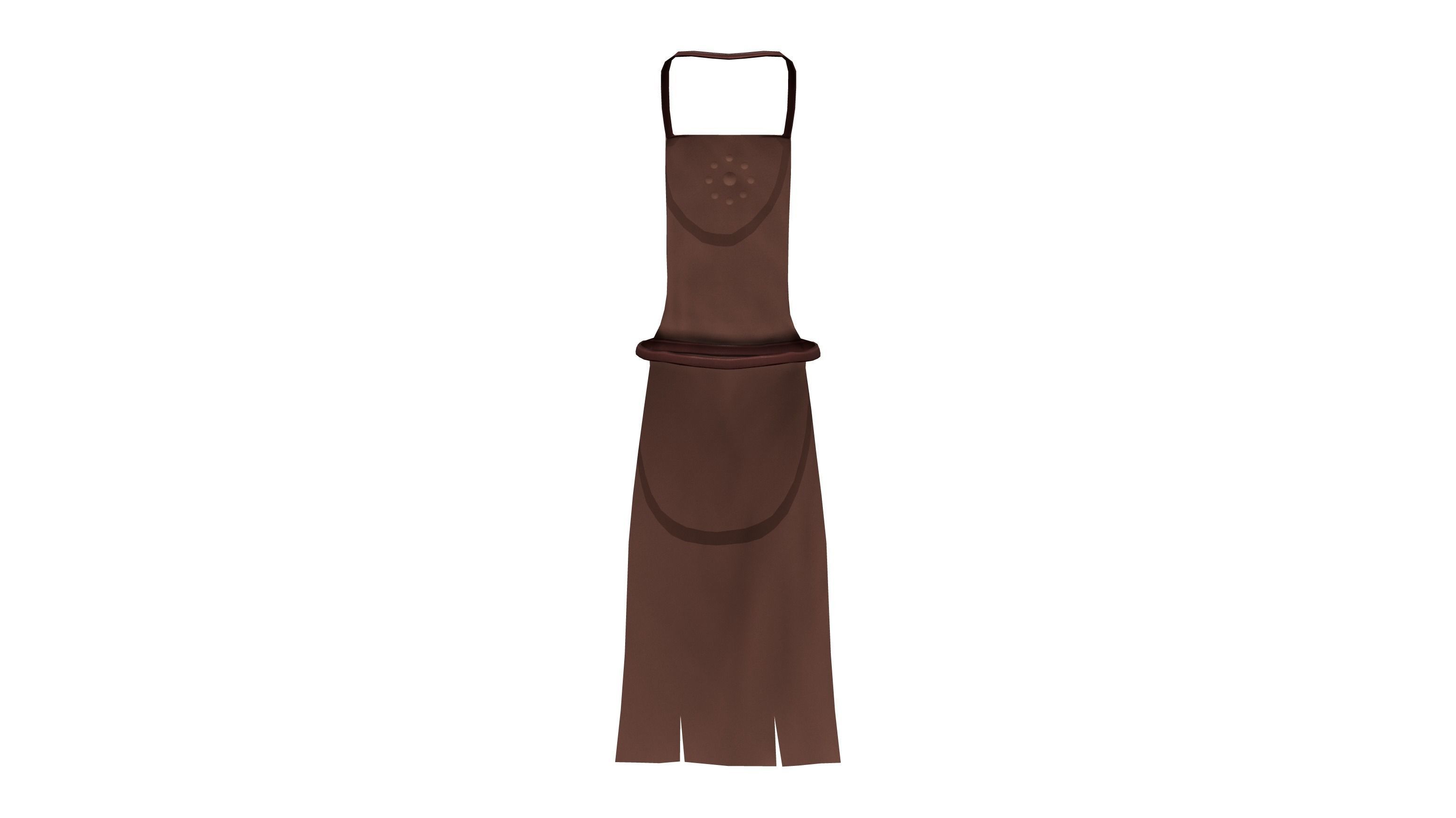 Men Medieval Apron Low-poly 3D model_4