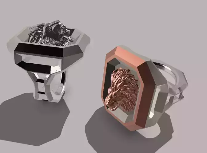 Men lion ring