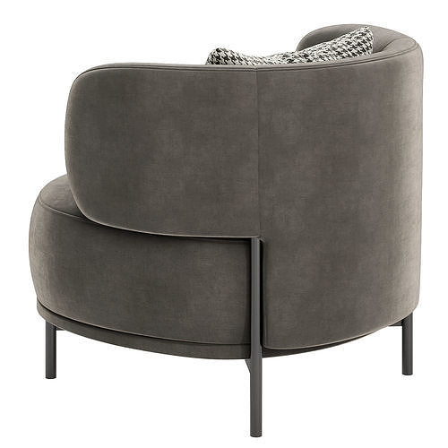 akiko arm chair 3D model 5