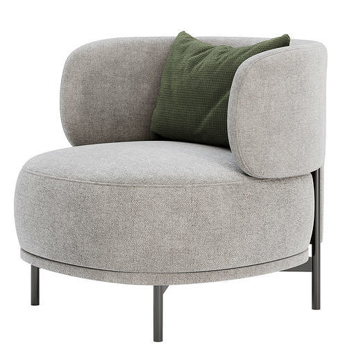 akiko arm chair 3D model 4