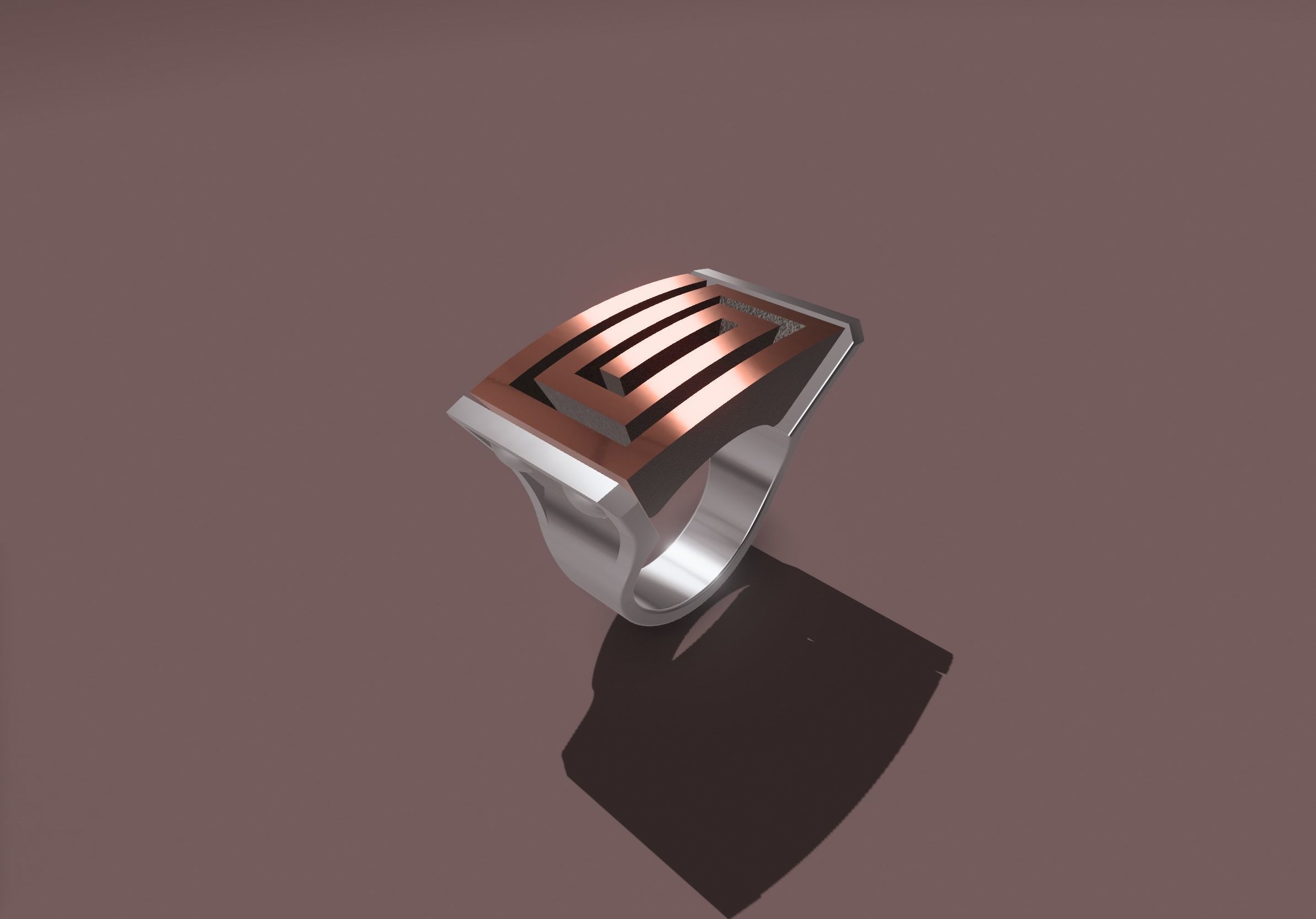 Geometric ring 3D model_4
