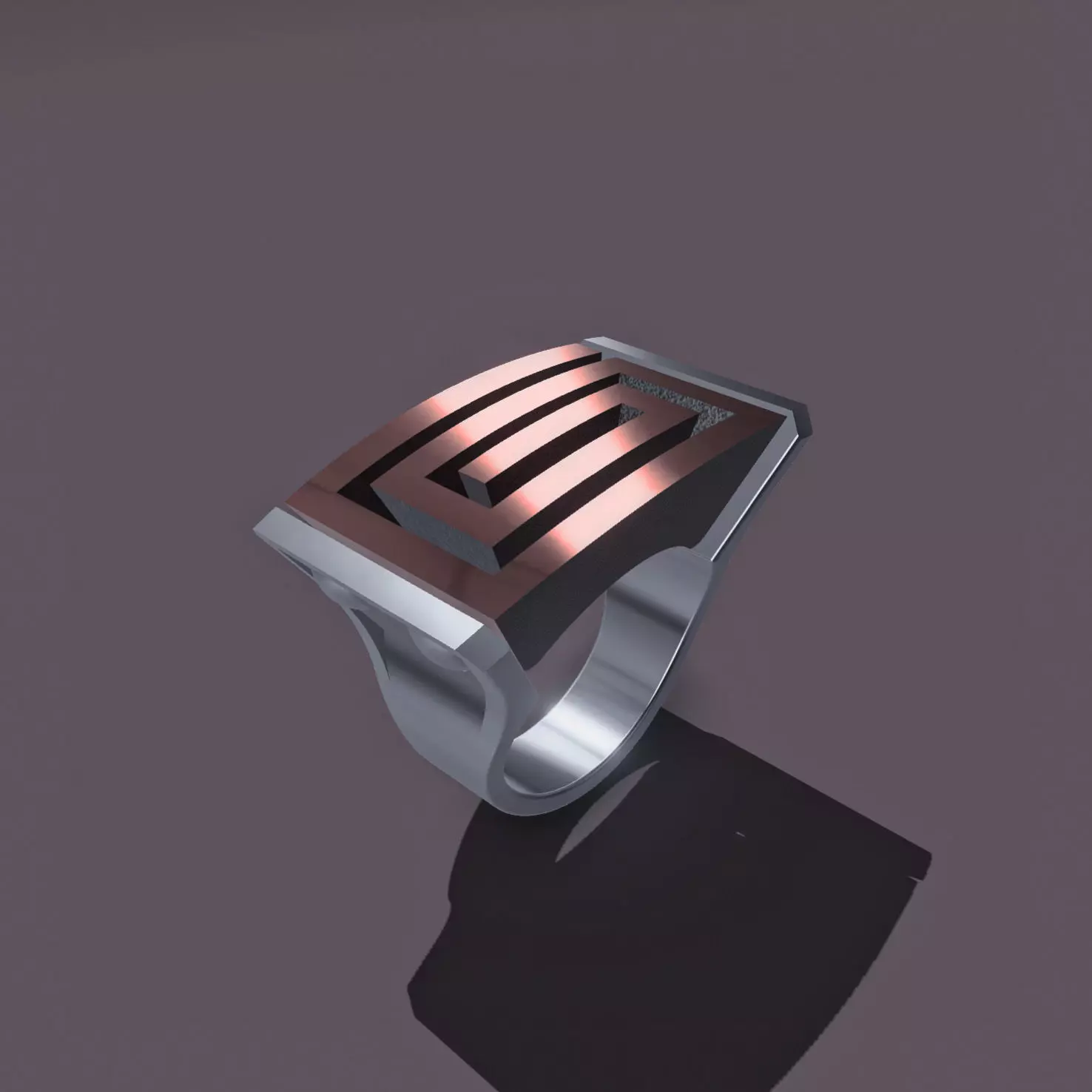Geometric ring 3D model_0