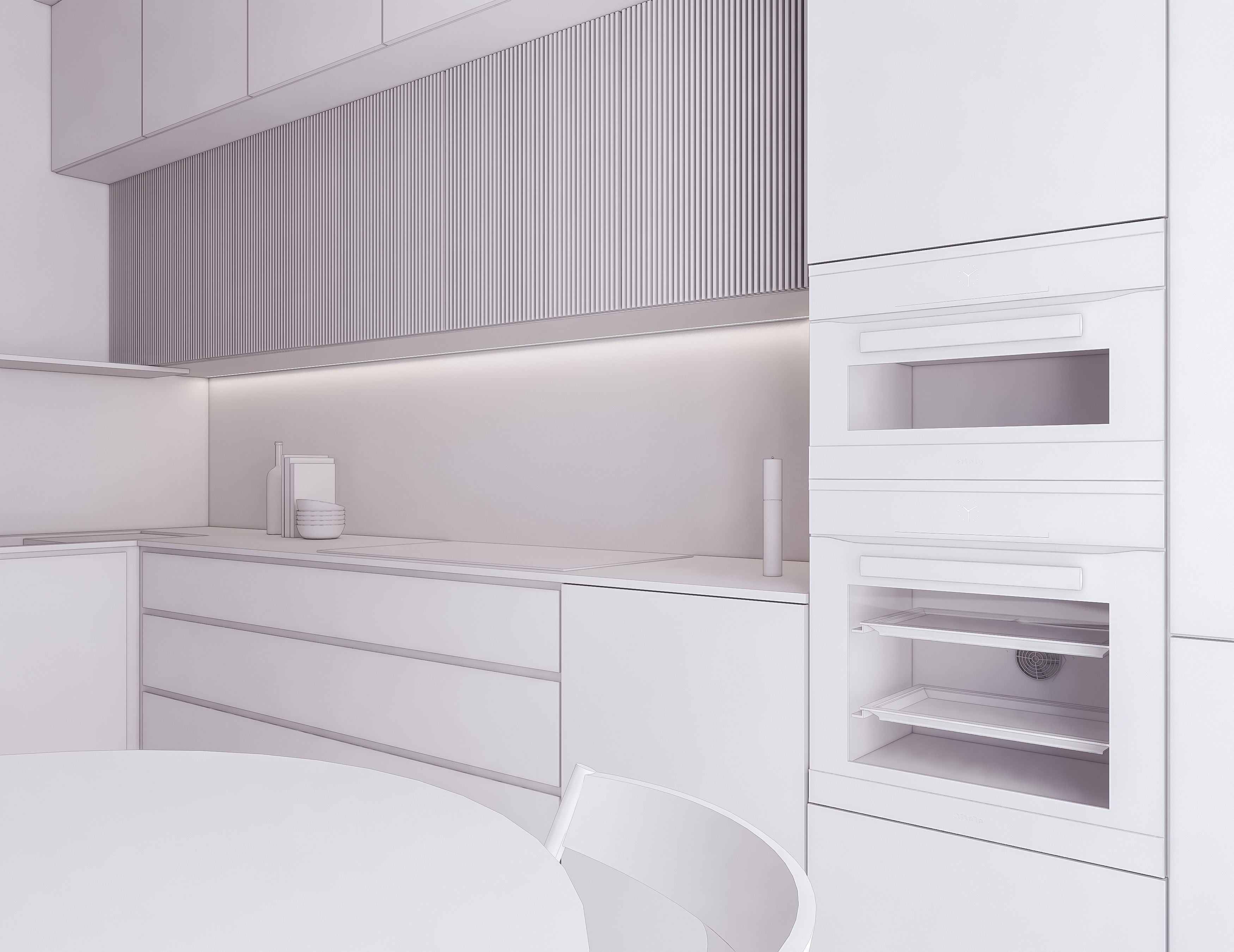 Modern Kitchen Created in Revit 11 Low-poly 3D model_13