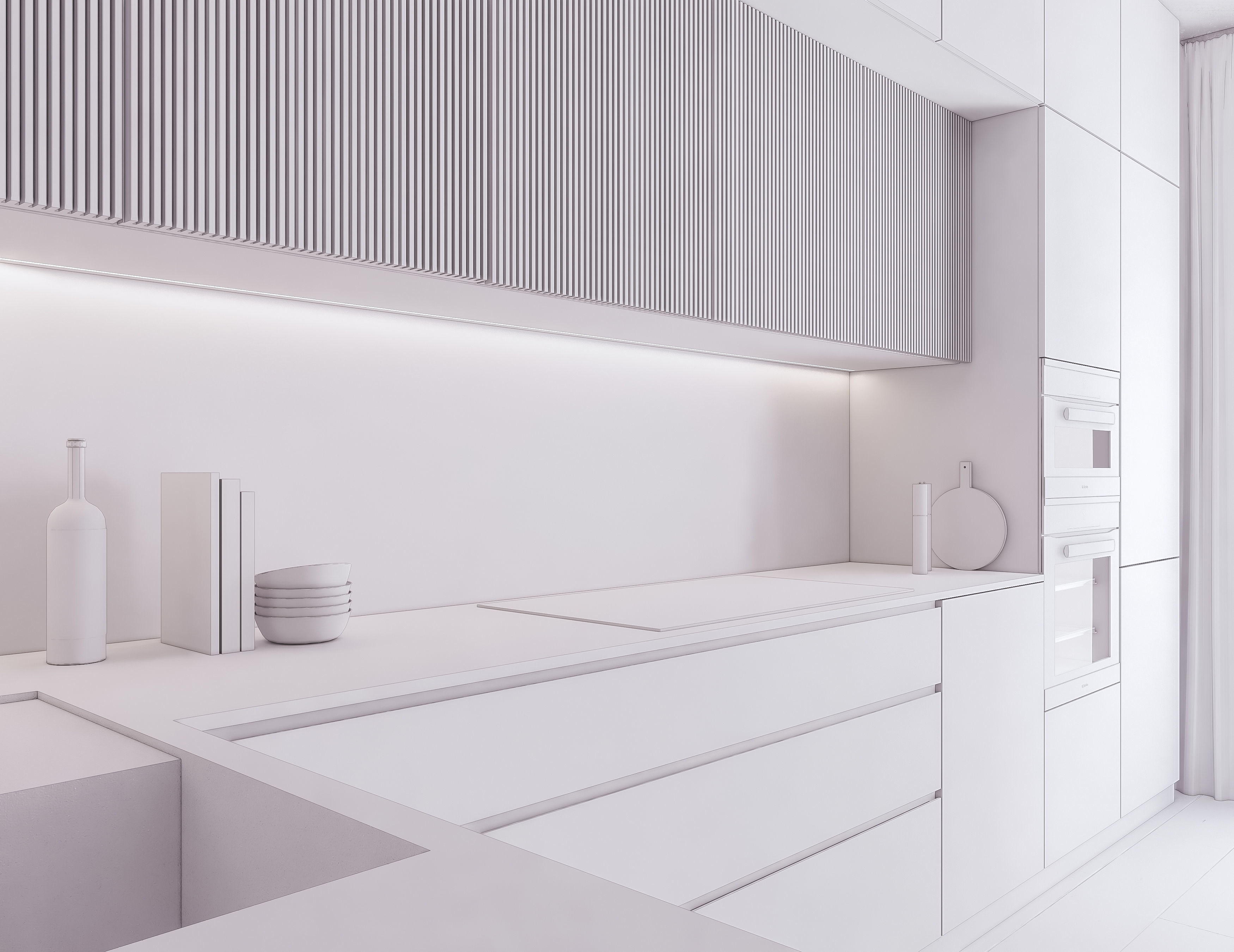 Modern Kitchen Created in Revit 11 Low-poly 3D model_12