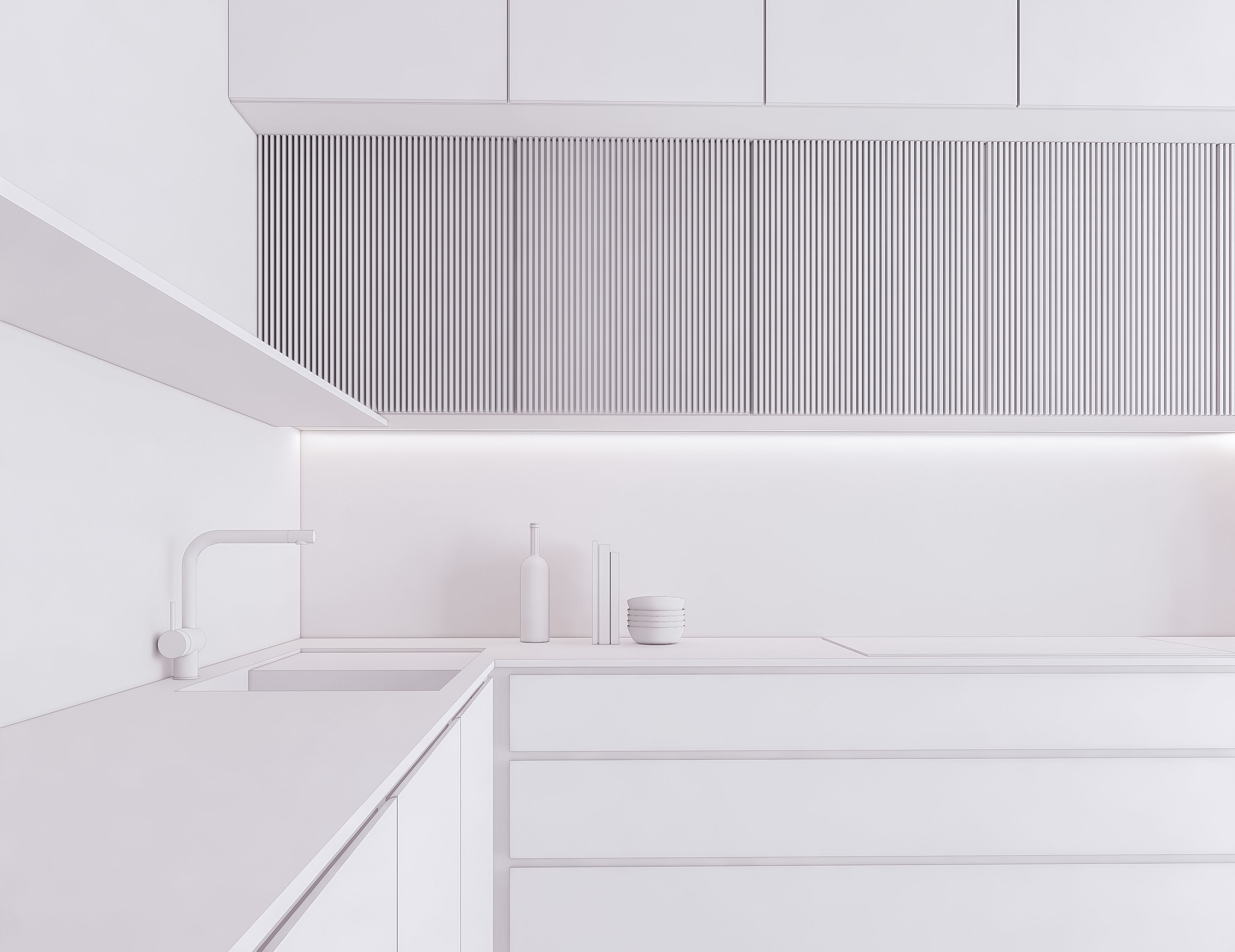 Modern Kitchen Created in Revit 11 Low-poly 3D model_11