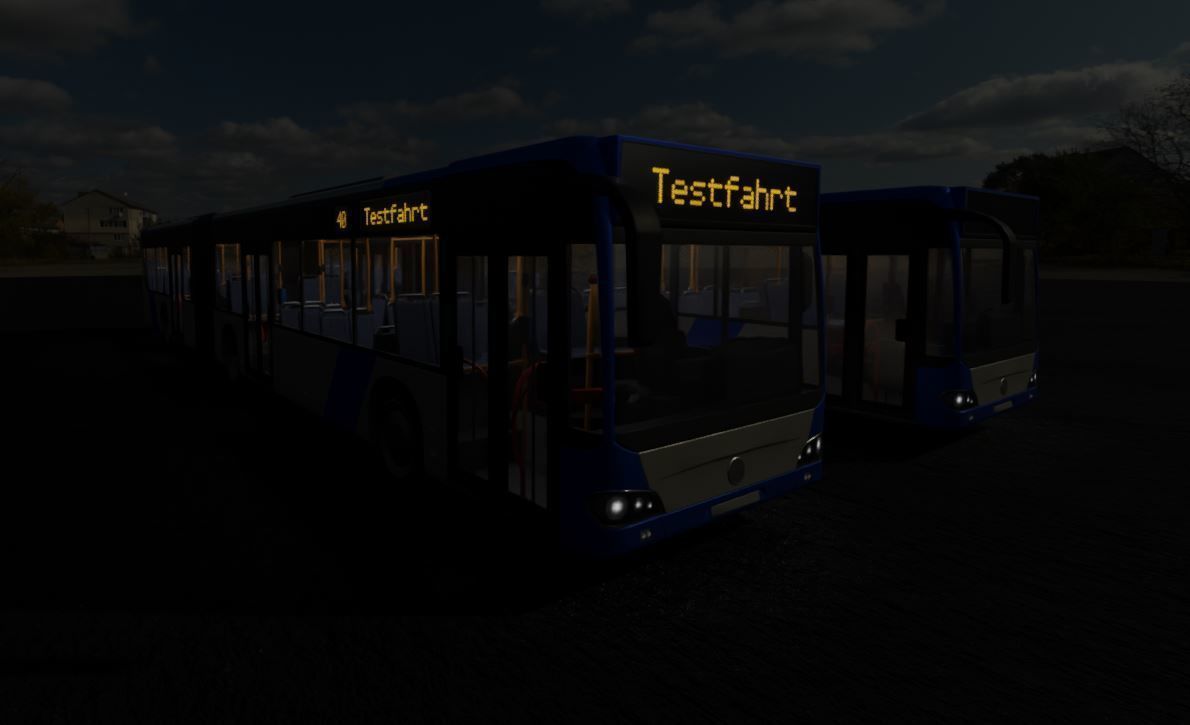 Articulated City Bus Blue-White Low-poly 3D model_31