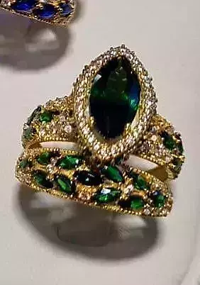 Diamond rings with colour marquise stone Jewellery For Women 3D print model