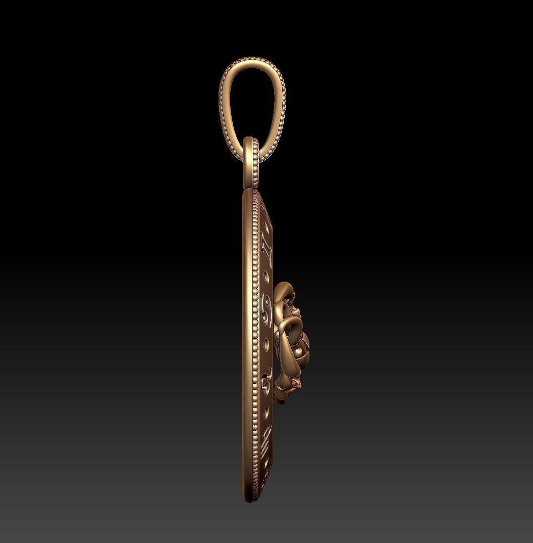 Cancer Zodiac Pendant 3D print model_12