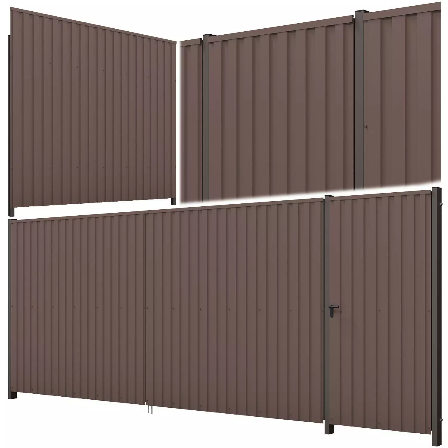 Metal Fence 2 3D model_0