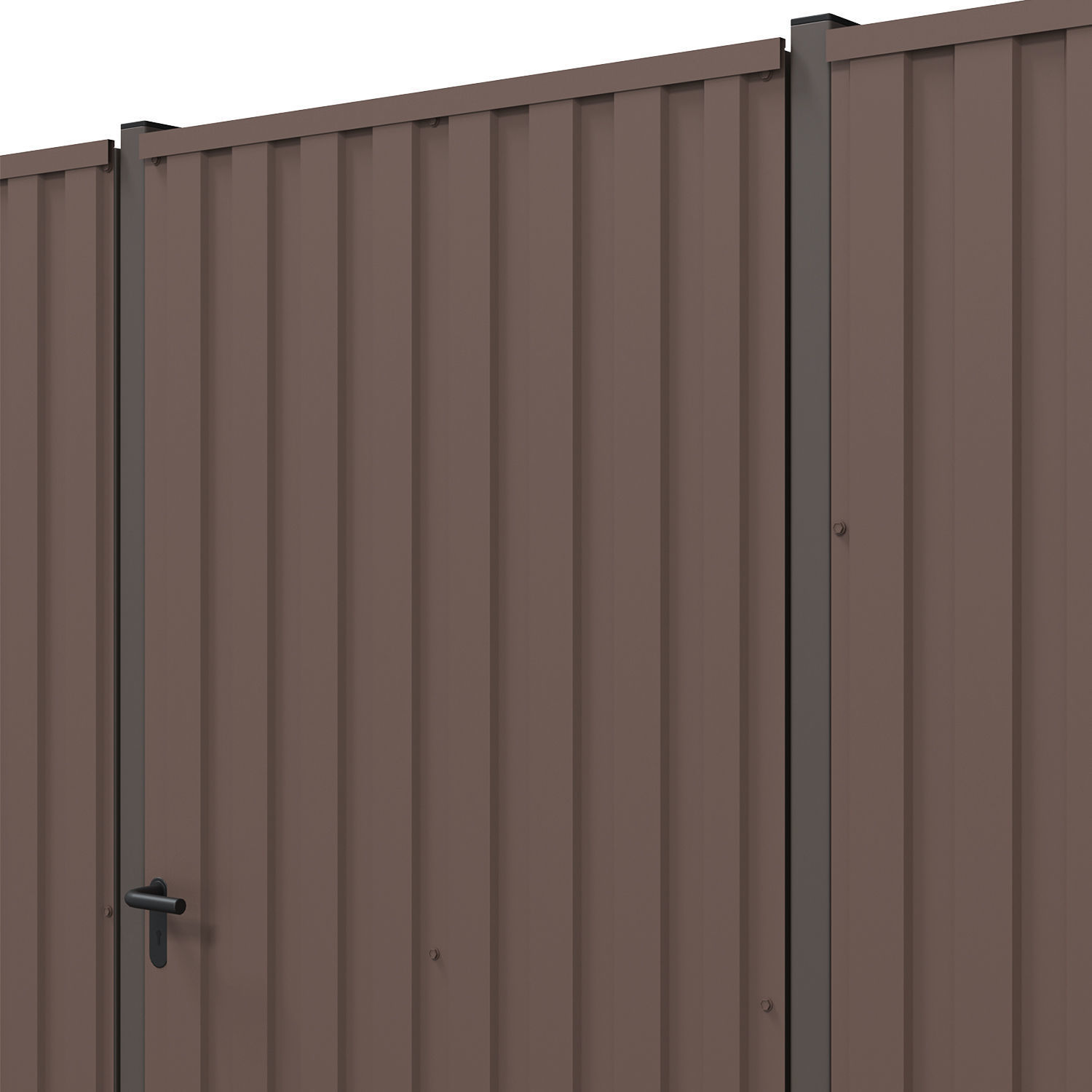 Metal Fence 2 3D model_3