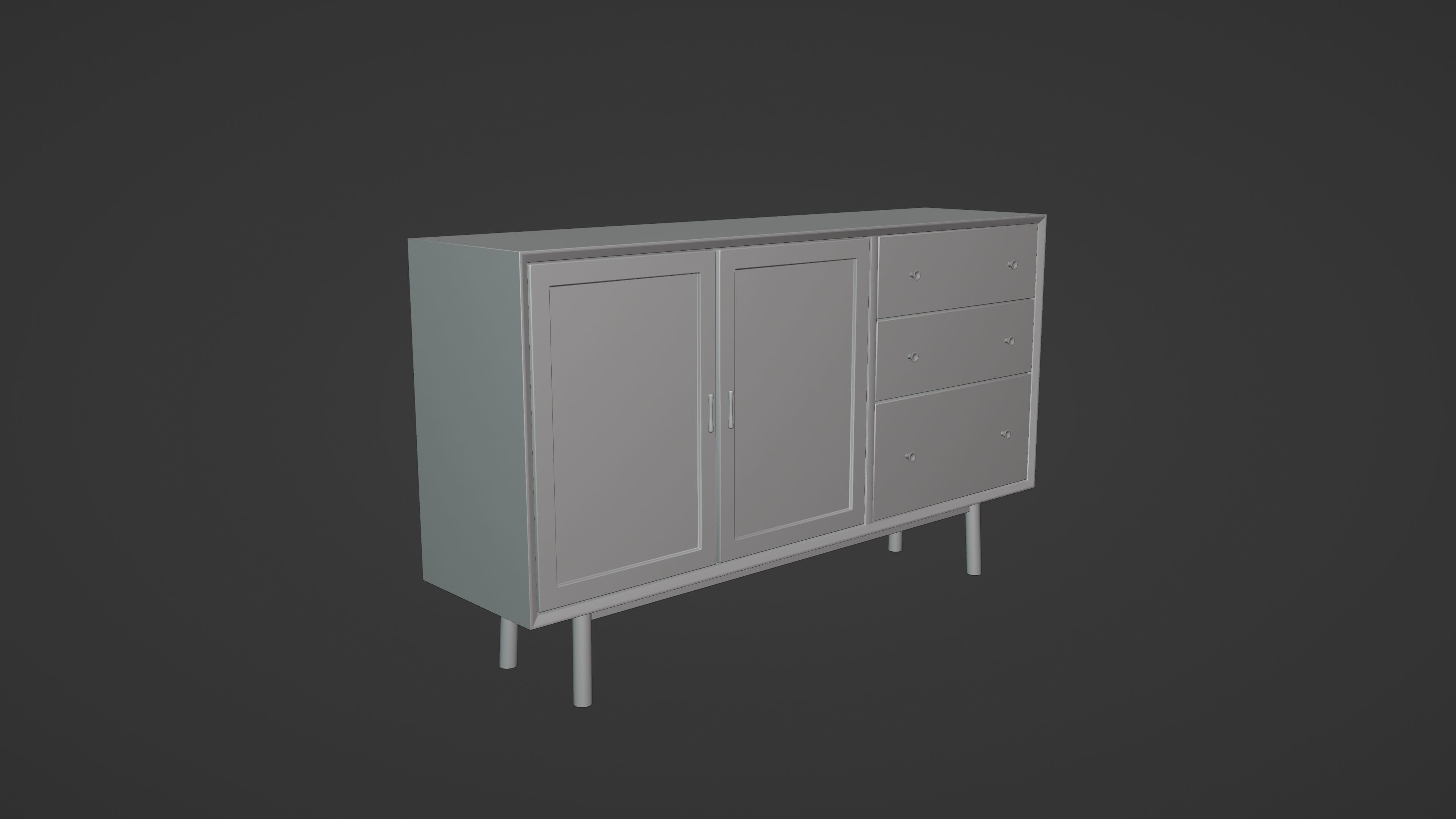 Accent Chest Free low-poly 3D model_5