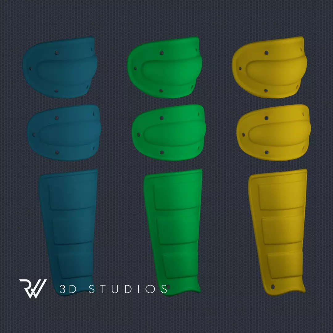 MK2 Ninja Shin Guard - STL File 3D print model_0